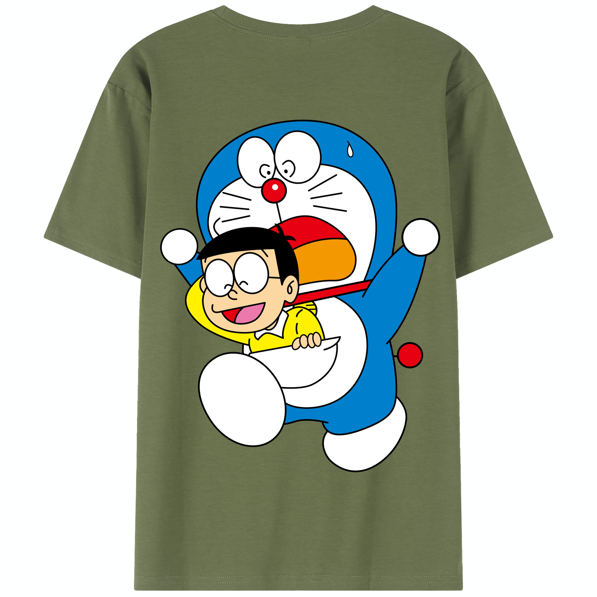 （画像用） ドラえもん Doraemon 綿100％半袖Tシャツ（背面プリント）